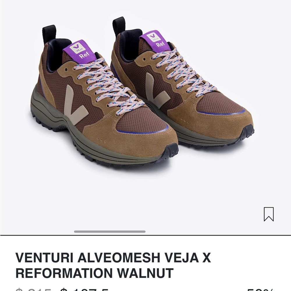 Veja Venturi Alveomesh Sneakers - Brown and Purple